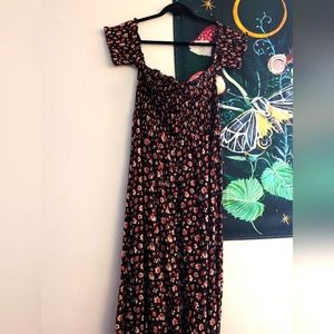 Xhilaration maxi button down off the shoulder dress XL EUC